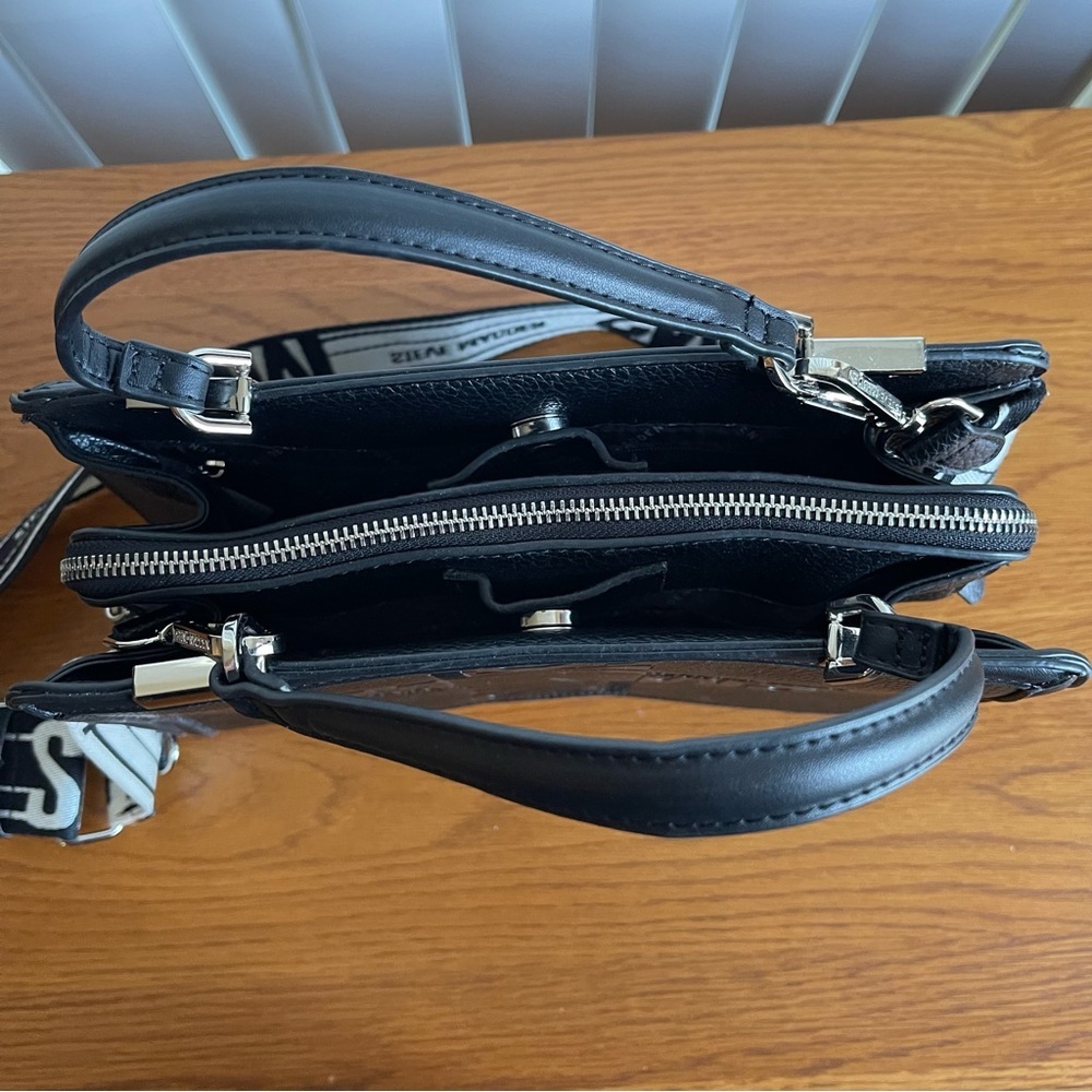 Steve Madden Bmateo Top Handle Crossbody Bag Black Faux Leather - Picture 6 of 16